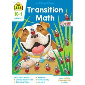School Zone Transition Math Grades K-1 Workbook -- School Zone